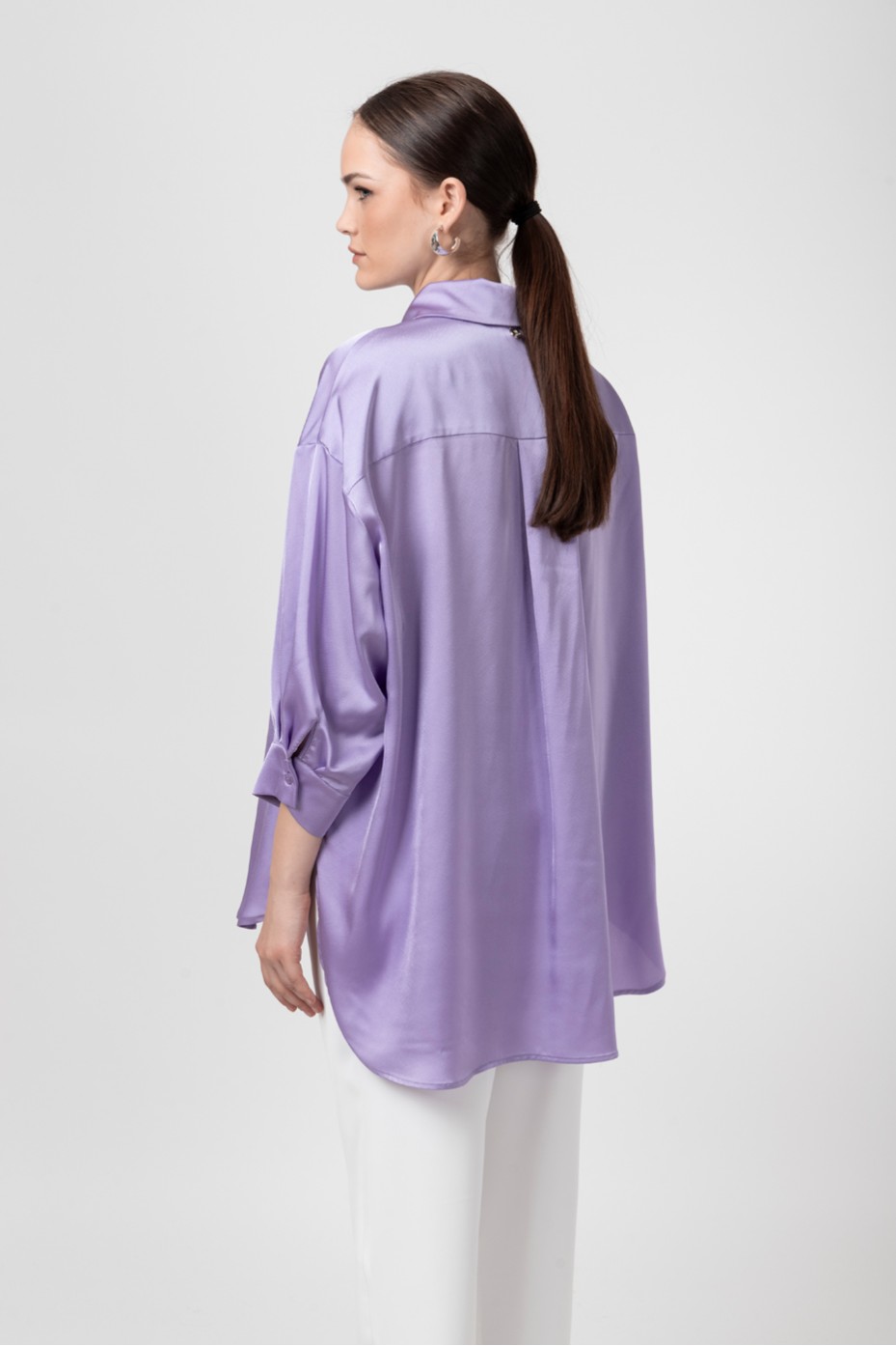 ΠΟΥΚΑΜΙΣΟ ΣΑΤΕΝ OVERSIZED ZOE BLACK