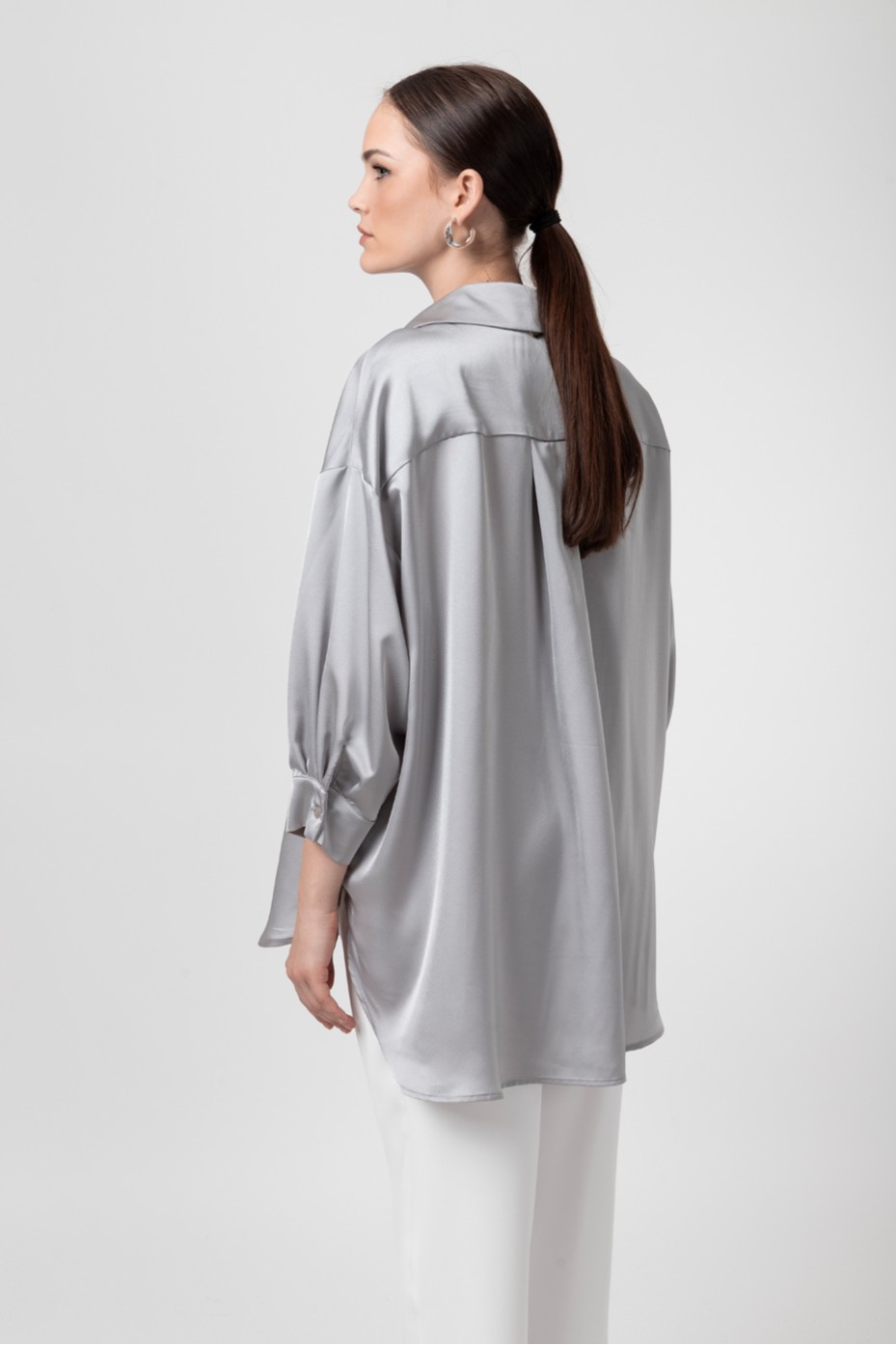 ΠΟΥΚΑΜΙΣΟ ΣΑΤΕΝ OVERSIZED ZOE BLACK
