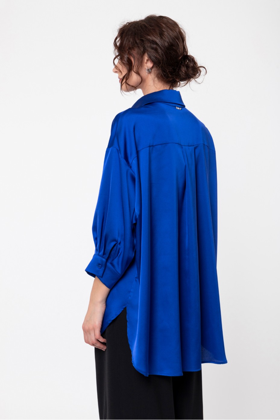 ΠΟΥΚΑΜΙΣΟ ΣΑΤΕΝ OVERSIZED ZOE BLACK