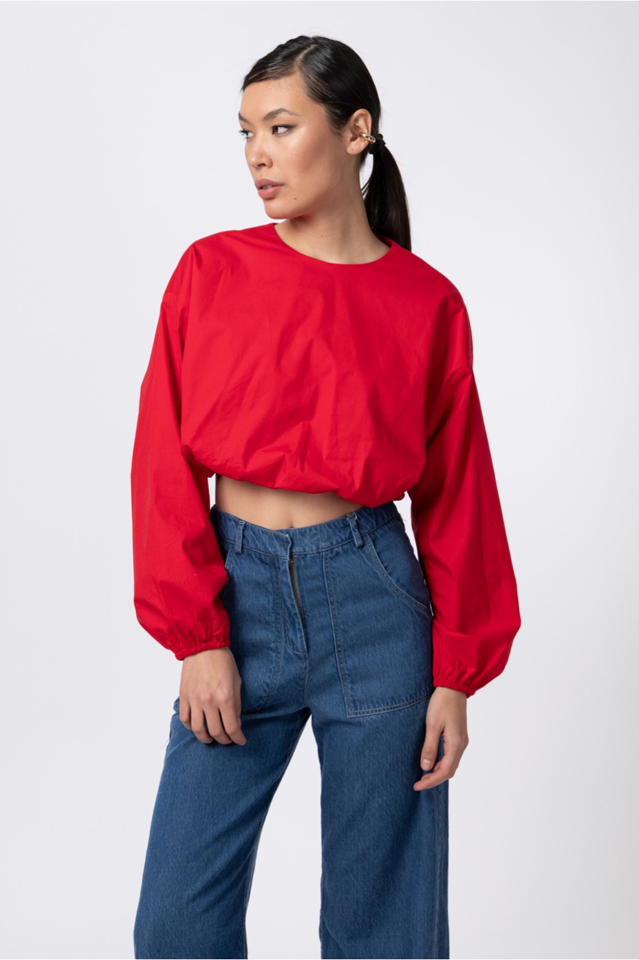 ΜΠΛΟΥΖΑ CROP ΜΠΑΛΟΥΝ ZOE BLACK