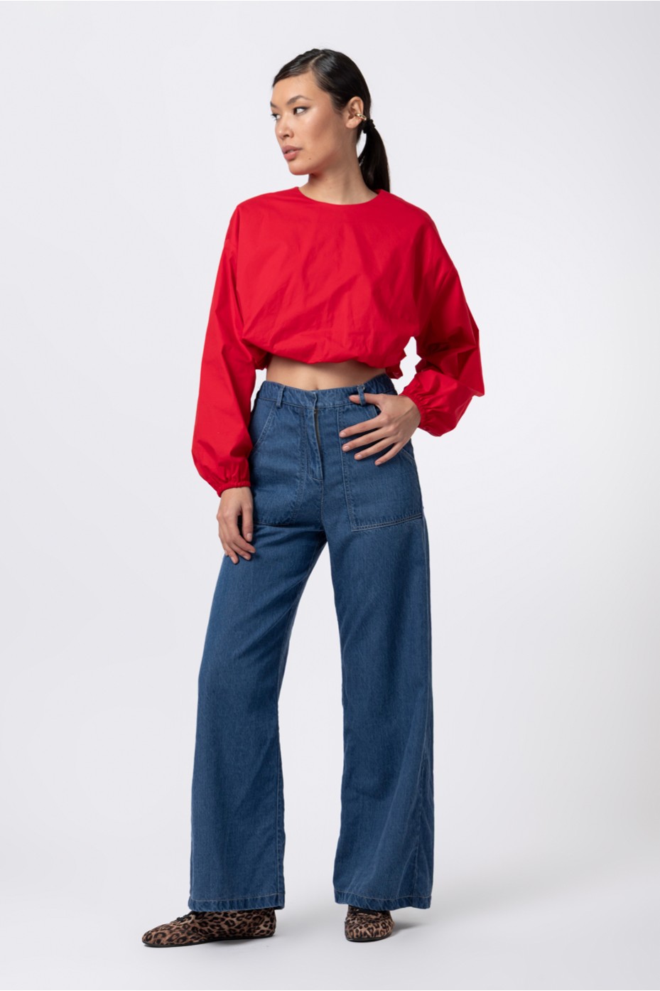 ΜΠΛΟΥΖΑ CROP ΜΠΑΛΟΥΝ ZOE BLACK